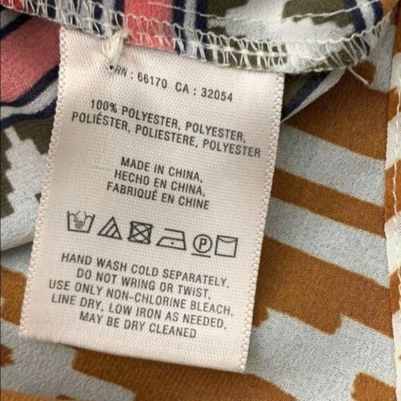 Maeve Anthropologie Rohana Women Astec Print Long Sleeve Blouse Size 0 - Picture 8 of 9